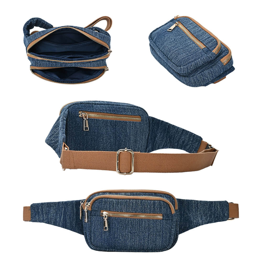 Haley Denim Fanny Pack